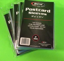 500 U.S. POSTCARD POLY SLEEVES, CRYSTAL CLEAR - 3-11/16
