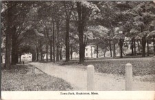 Vintage Postcard Town Park Hopkinton MA Massachusetts 1925                  M310 picture