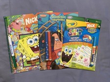 NEW 2004-2006 Nickelodeon SpongeBob SquarePants Activity Books SET of THREE picture