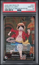2026 ONE PIECE FRENCH PROMOS ONE PIECE X GREVIN MUSEUM MONKEY D. LUFFY PSA 10 picture