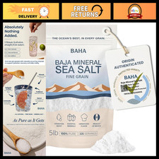 Fine Grain Baja Mineral Sea Salt - Bulk 5 lb Bag, Natural Seasoning for Cooking picture