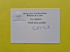 Samuel Alito, Justice Supreme Court, Signed chambers Card ,Inscribed  picture