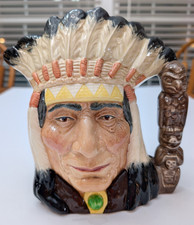 Royal Doulton - Large Character Jug - North American Indian - D6611 - 1966 picture
