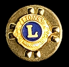 Vintage Screw Back Pin Lions Club International Counselor 10K GF 1/20 picture