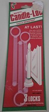 Candle Loc vintage electric Christmas candle safety accessory NOS Set of 3 picture
