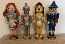 4 Kurt Adler Wizard Of Oz Wood Nutcrackers Tin Man Dorothy Toto Lion Scarecrow picture