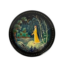 Kholui Lacquer Trinket Box USSR Legend of the Snowmaiden Snegurochka HandPainted picture