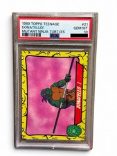 1989 Topps TMNT Donatello RC #21 PSA 10 POP 34 Teenage Mutant Ninja Turtles picture