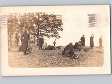 c1909 Boys Tackling Each Other Playing Troy New York NY Rennselaer County RPPC picture