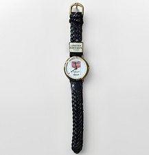 Vintage 1994 Campbell’s Soup Advertising Promotional Watch Black Leather Band picture