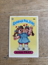 Topps Garbage Pail Kids Schizo Fran 49b Sticker Card Series 1 picture