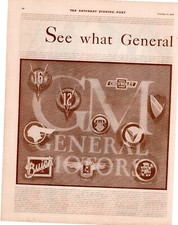 1930 Vintage General Motors See What General Single Page Print Ad picture