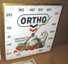 CHEVRON ORTHO - Rare Pam New Rochelle NY - VINTAGE - Thermometer Sign - COLORFUL picture