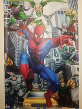 Rare Marvel Legends Spider Man Mural Poster Art 72X48 Inch Matte Finish picture