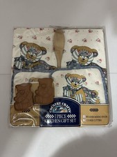 VTG 90's  Country Crafts 7 Piece Kitchen Velour Gift Set W/ Bear Design Sealed picture