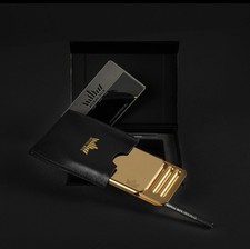 Royal Box 24K GOLD Anniversary 2025 Limited Ed Snuff 2 Straws Case & Mirror Card picture