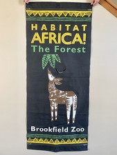 Retired Original Brookfield Zoo Canvas Pole Banner Habitat Africa The Forest picture
