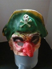 Vintage Ben Cooper Pirate Costume Mask Rubber picture
