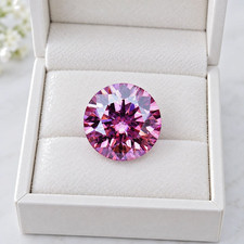 Premium 13.00 Carat Round Cut Pink CVD Lab Grown Diamond VVS1 Loose Stone picture