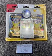 Pokémon TCG: 30th Celebration Eevee Card with 2 Booster Packs & Coin Sealed picture