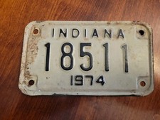 Indiana Motorcycle Plate 1974 picture