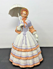 Lenox Springtime Promenade Victorian Lady Parasol Fine Porcelain Figurine 8.5