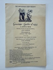 RARE 1954 Grossinger Gaities Catskills Borscht Belt Resort Musical Revue Program picture
