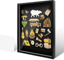 12X16 Pin Display Case, Enamel Pin Frame, Wall Mount Shadow Box picture