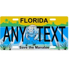 Novelty, Personalized State License Plates-Florida Manatee. 3 Sizes Available picture