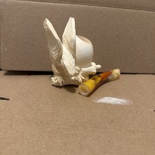 🔴 NEW UNSMOKED MEERSCHAUM PIPE EAGLE CARVED CELEBRATE AMERICA NO CASE,  picture