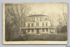 RPPC Large Mansford Style Arcitecture Home Unknown City Real Photo Postcard picture