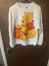 Vintage Halloween Winnie The Pooh Disney Crewneck Sweatshirt XL Pumpkin   picture