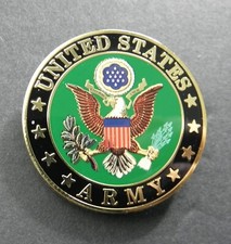 LARGE ARMY USAR VETERAN ROUND PIN BADGE 1.5 INCHES picture
