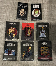 Zobie/Bam Box Fright Horror Collectors Enamel Pin Lot of 8 Collectible Pins picture