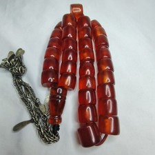 Vintage German Sandalous Misky Bakelite Style Tasbih Amber Prayer Beads picture