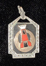 Antique Order of the Alhambra sterling silver & enamel charm / pendant, France picture