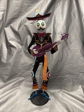 Pier 1 One VTG MARIACHI DAY OF DEAD GUITAR MUSICIAN Glittr V RARE G/VGUC *READ* picture