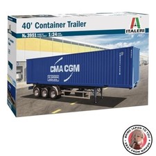 New PLATZ Italeri 1/24 40ft Container Trailer Plastic Model IT3951 picture