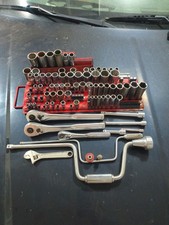 Craftsman USA Tools Lot Of  76  Sockets Ratchets Metric Sae Vintage USED READ picture