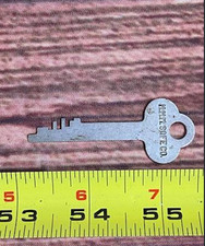 Vintage H.H.M Safe CO steel flat key clover head Collectible picture