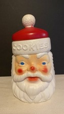 Empire Plastic Blow Mold Santa Head Cookie Jar 1973 Vintage picture