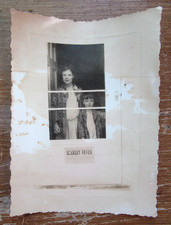 CHILDREN Quarantined SCARLET FEVER Vintage PHOTO Black & White ~3