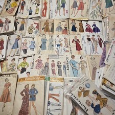 100 Vtg 40's-70's Sewing Pattern Lot Vogue DuBarry Advance Simplicity McCalls picture