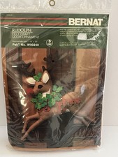 Vtg 1980s Bernat Christmas Rudolph Reindeer Felt Craft Kit Door Ornament 19 x 20 picture