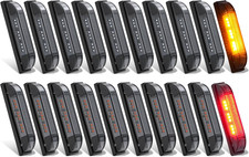 20Pcs 4 Inch Smoked Amber & Red LED Front Rear Side Marker/Clearance Lights | picture