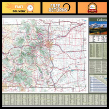 Laminated 36x48 Colorado State Executive Wall Map - Detailed Geography & Roads picture