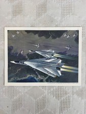 United States Air Force F111A Tactical Fighter Art Print Vintage 1960s Militaria picture