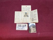 Vtg 1940's WWII Soldier Photos and Information Card picture