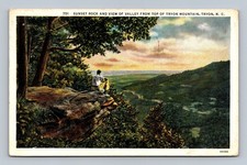 Vintage Sunset Rock Tryon Mountain NC Postcard 1916 Posted Asheville PC picture