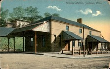 Seymour CT Railroad Station August Schmelzer Co. c1900s-10s Vintage Postcard picture